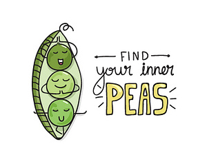 Find Your Inner Peas - Veggie Puns by Nhung Duong on Dribbble