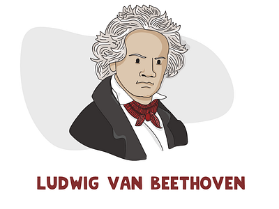 Beethoven Portrait beethoven character characterdesign composer doodles illustration music musican piano portait vector portrait