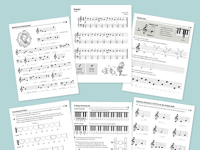 Music Worksheets children education educational worksheet graphicdesign kids learning app music music art music theory piano piano for kids piano lessons worksheets