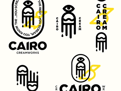 Cairo Creamworks Logo System branding branding and identity design graphic design illustration logo logo design typography vector