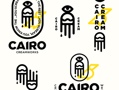 Cairo Creamworks Logo System branding branding and identity design graphic design illustration logo logo design typography vector