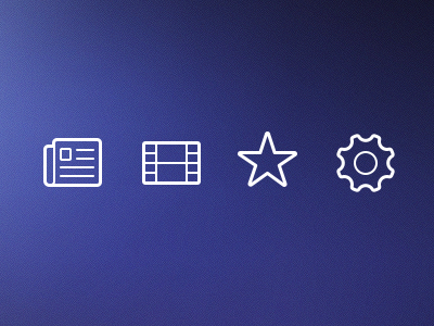 Icons from app design flat glyph icons ios mini news settings simple star ui