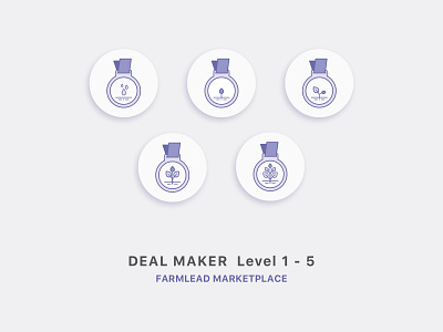 FarmLead "Deal Maker" Achievement Icons app design design icon design icon designer illustation sketch app ui ux vector art