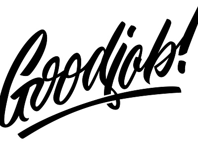 Good Job! brand branding calligraphy font design illustration lettering logo type typography ui