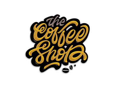 The Coffee Shop brand branding calligraphy letterhand lettering lettermark type typography