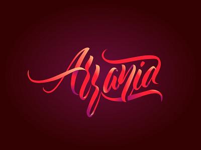 Arrania brand brand and identity branding calligraphy design font design illustration lettering logo type typography