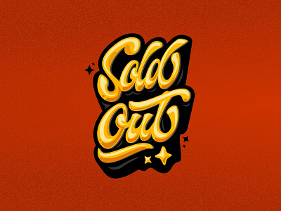 Sold Out calligraphy font design lettering type typography