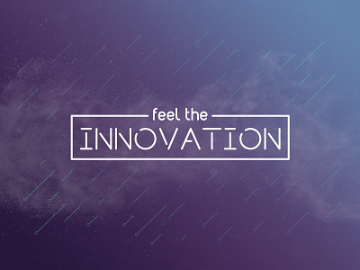 feel the innovation branding feel innovation logo particle poster type