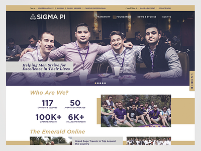 Sigma Pi Website Mockup