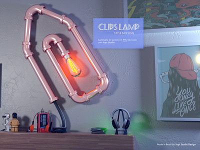 Clips Lamp - Luminaire Yupi Studio 3d artist adobe photoshop cinema 4d industrial design octane render product design yupistudiodesign