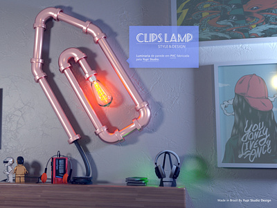 Clips Lamp - Luminaire Yupi Studio 3d artist adobe photoshop cinema 4d industrial design octane render product design yupistudiodesign