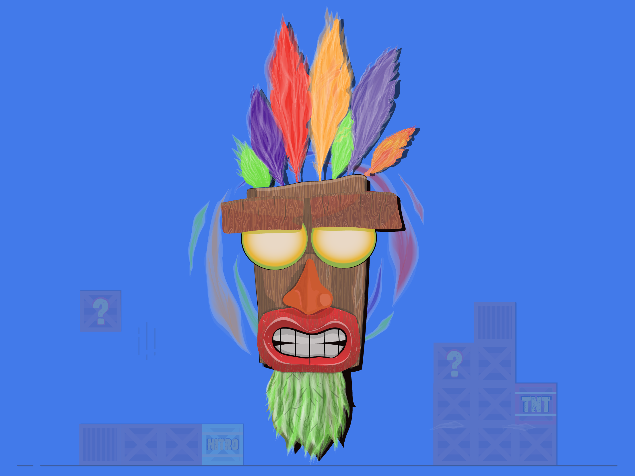 Aku Aku from Crash Bandicoot ! by Mireia on Dribbble