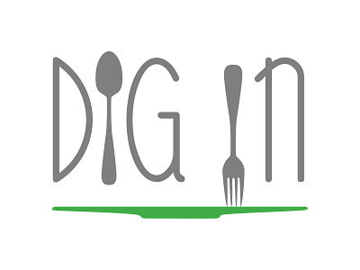 Dig In Logo branding cooking design eat eats food foodie illustration illustrator logo recipe recipes type typography vector