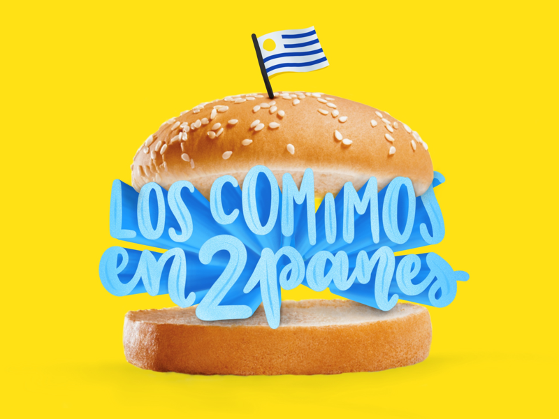 Letter burger uruguay design digital illustration illustration lettering