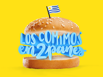 Letter burger design digital illustration illustration lettering uruguay