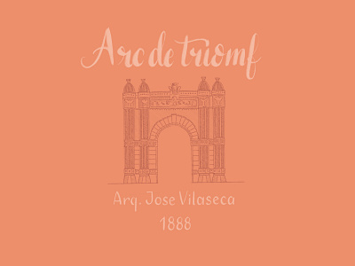 Arc de Triomf arquitecture bracelona design digital illustration graphic design illustration lettering procreate type design typography