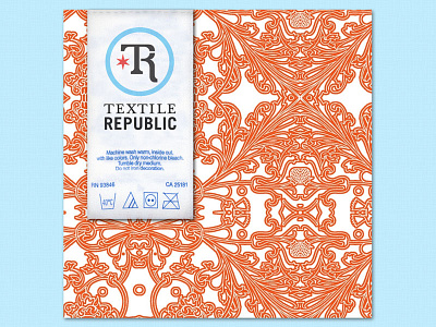 Textile Republic branding logo design textile design