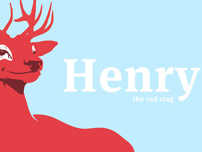 Red Stag logo design mascot