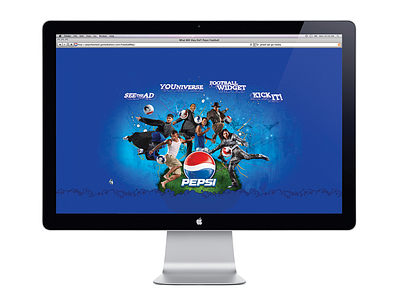 Pepsi Fútbol photo wallpaper web design