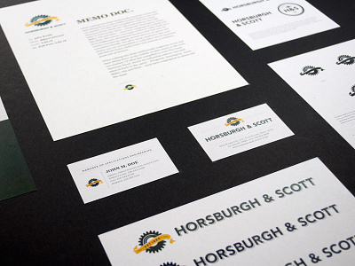 Horsburgh & Scott business card design print design