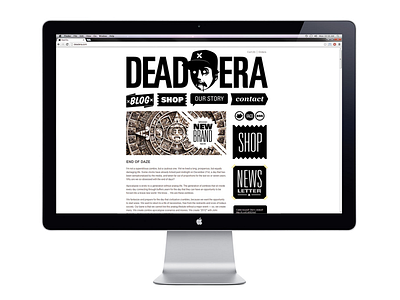 Dead Era Website Design apparel design branding logo design website