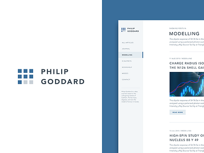 Philip Goddard analyst blog data logo personal science site style