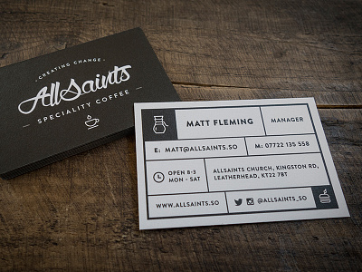 AllSaints Business Cards business card business cards coffee personal