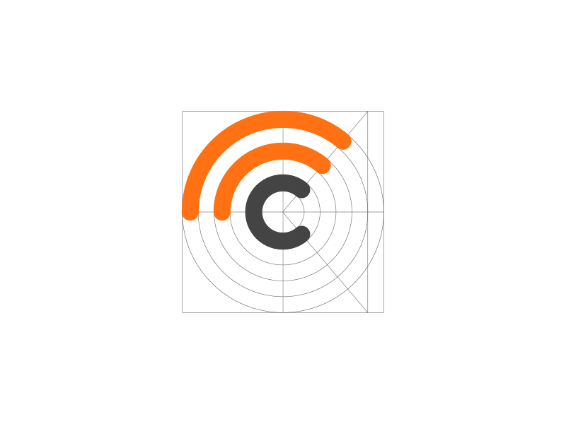 Channelteq branding c logo orange wireless