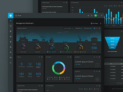 Ligentia Dashboard Design dark dashboard data ui widget