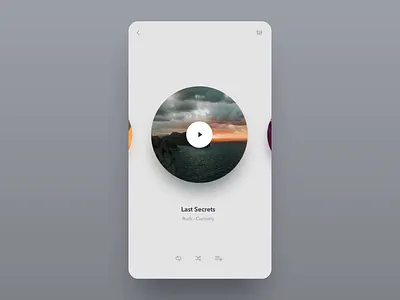 Music Player animated animation app dailyui dailyui 009 minimal minimalist mobile music player simple turntable ui vinyl