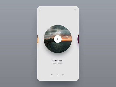 Music Player animated animation app dailyui dailyui 009 minimal minimalist mobile music player simple turntable ui vinyl