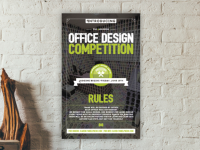 Office Design Competition Flyer competition illustrator office