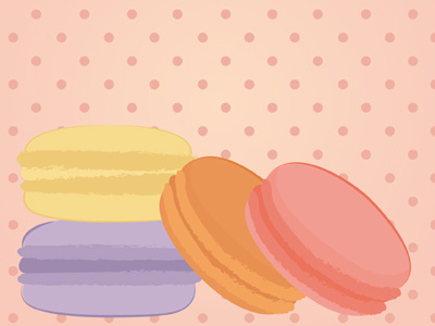 Sweet Macarons draw illustration vector