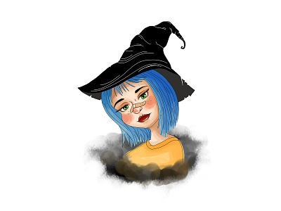 Little witch art dibujo dibujodigital illustration illustration art illustrator ilustración lineart paint painting