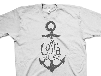 Costa Del Mar Shirt Concept anchor costa costa del mar drew wallace fisherman font hand drawn hand lettered sailor t shirt typography