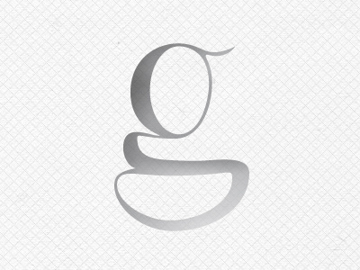 Smiling 'g' illustration rebound typography