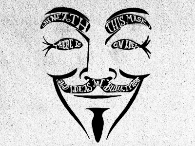 V for Vendetta drawing drew drew wallace fuy fawkes hand lettering illustration typography v for vendetta wallace