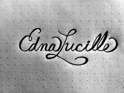 Edna Lucille PR Logo drew wallace edna hand lettered logo lucille pr public relations script