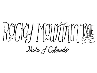 Rocky Mountain Table Company american colorado drew wallace hand lettered logo pencil rocky mountains sketch typography