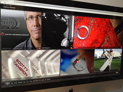 Scotty Cameron Website design fullscreen photo gallery re design scaling sports industry video gallery website