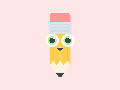 Scribble character cute friendly illustration pencil simple