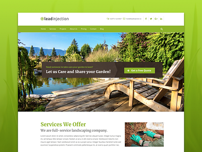 Landscape Landing Page