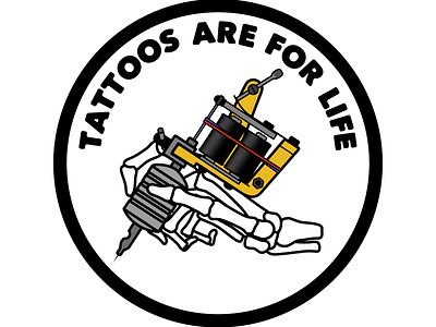 tattoos are for life affinity design affinity designer apple pencil design illustration ipad ipad pro mjh patch pin skeleton sticker sticker mule stickermule tattoo vector