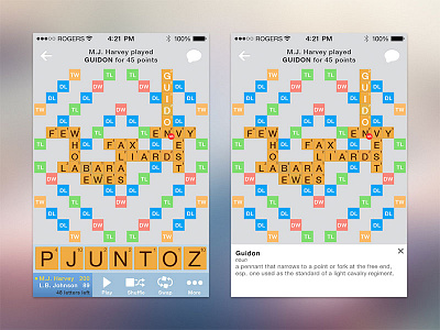Words With Friends UX idea app concept game idea ios mobile scrabble ui words words with friends wwf zynga