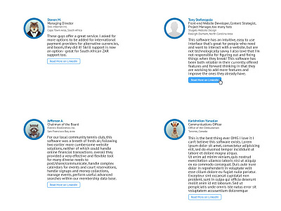 Testimonials Layout avatar grid layout pt sans testimonials ui