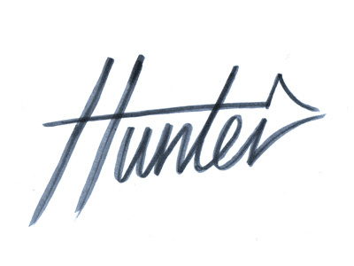 Hunter Logo hunter logo sketch typographic