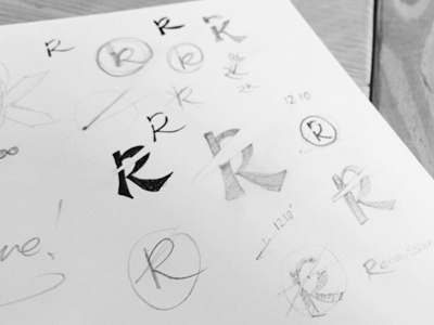 RK Logo Sketch 01 identity logo sketch typography