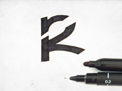 RK Logo Sketch 05 identity ink logo typography