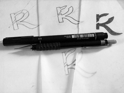 RK Logo Sketch 06 identity logo sketch typography