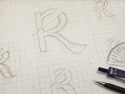 RK Logo Sketch 07 logo sketch typography